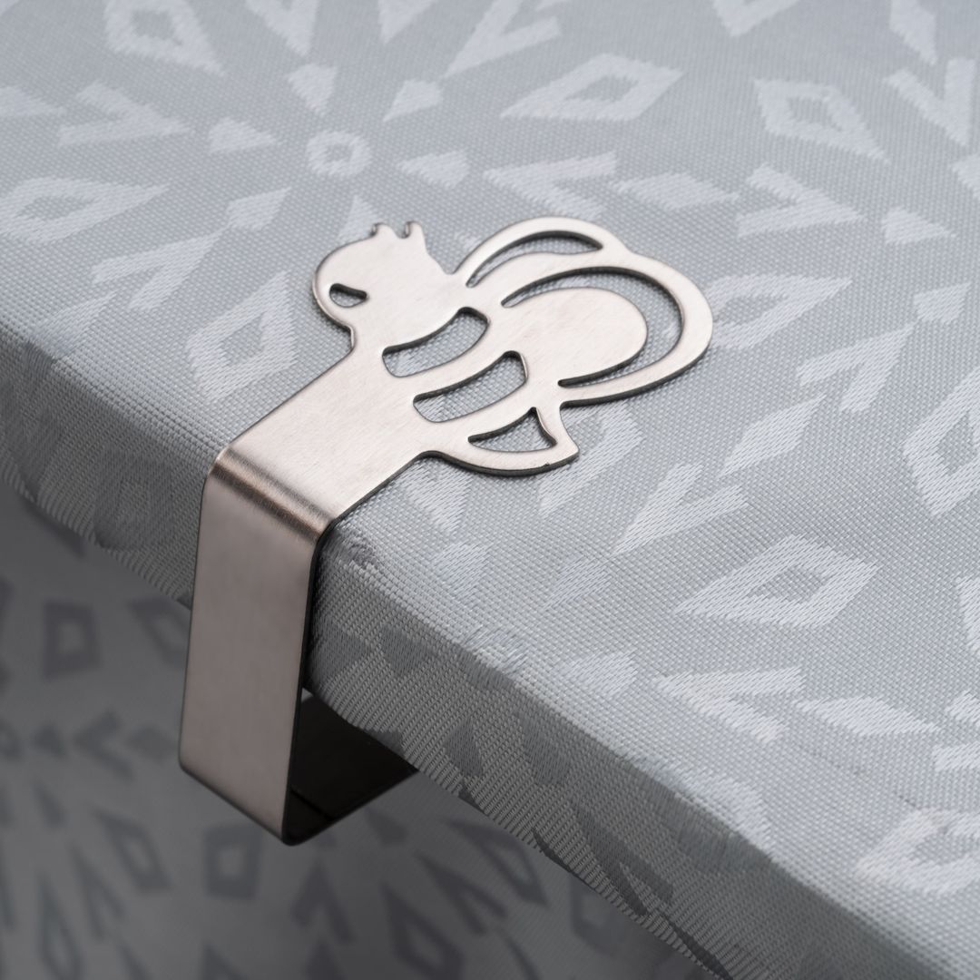 Laro 8-32 Stück Premium Qualität Tischtuchklammern Edelstahl, Tischdeckenklammer Tischabdeckungsklemmen Tischdecke Tischdeckenhalter Clips Tischtuch Clips – Silber
