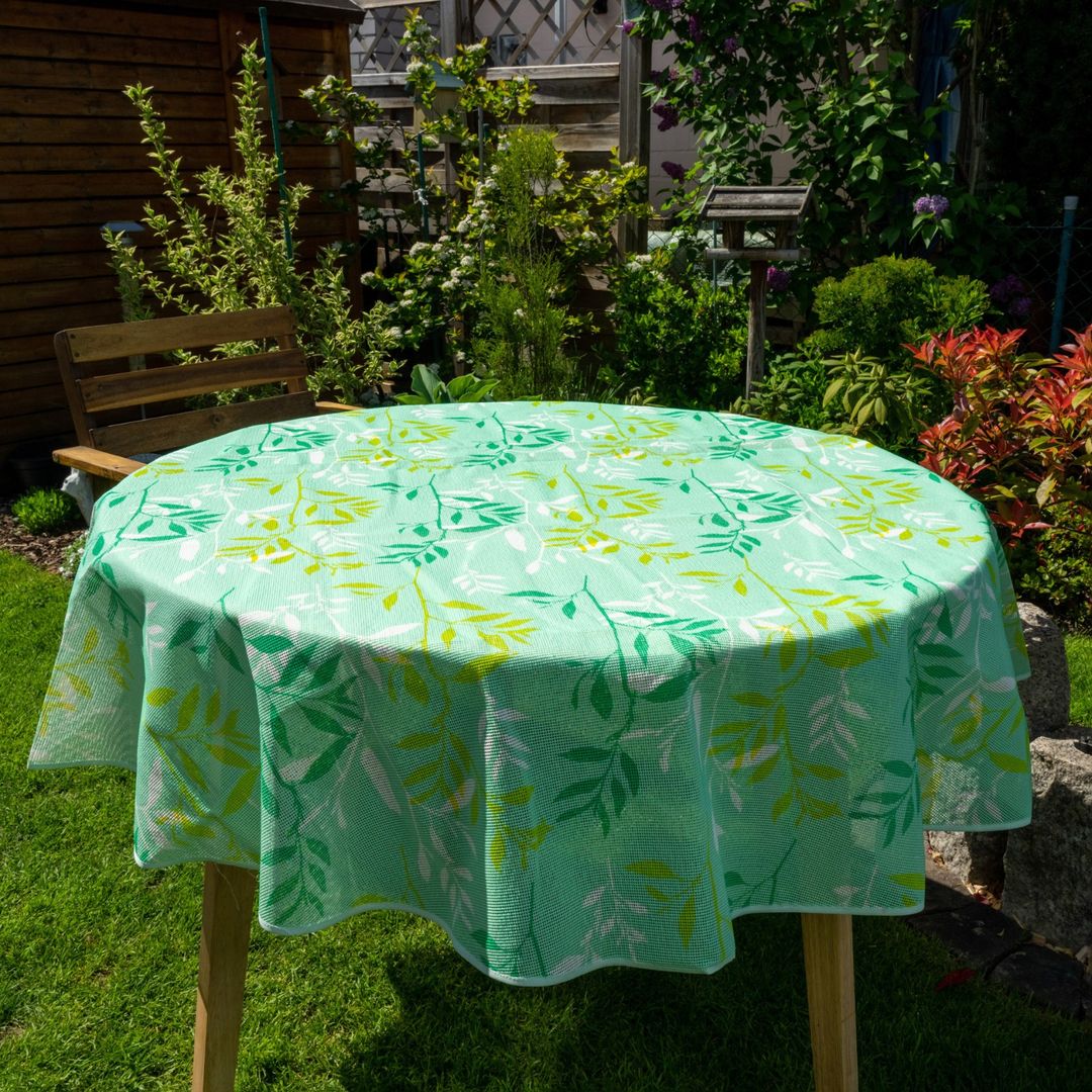 laro Gartentischdecke Wetterfest Rutschfest Rund