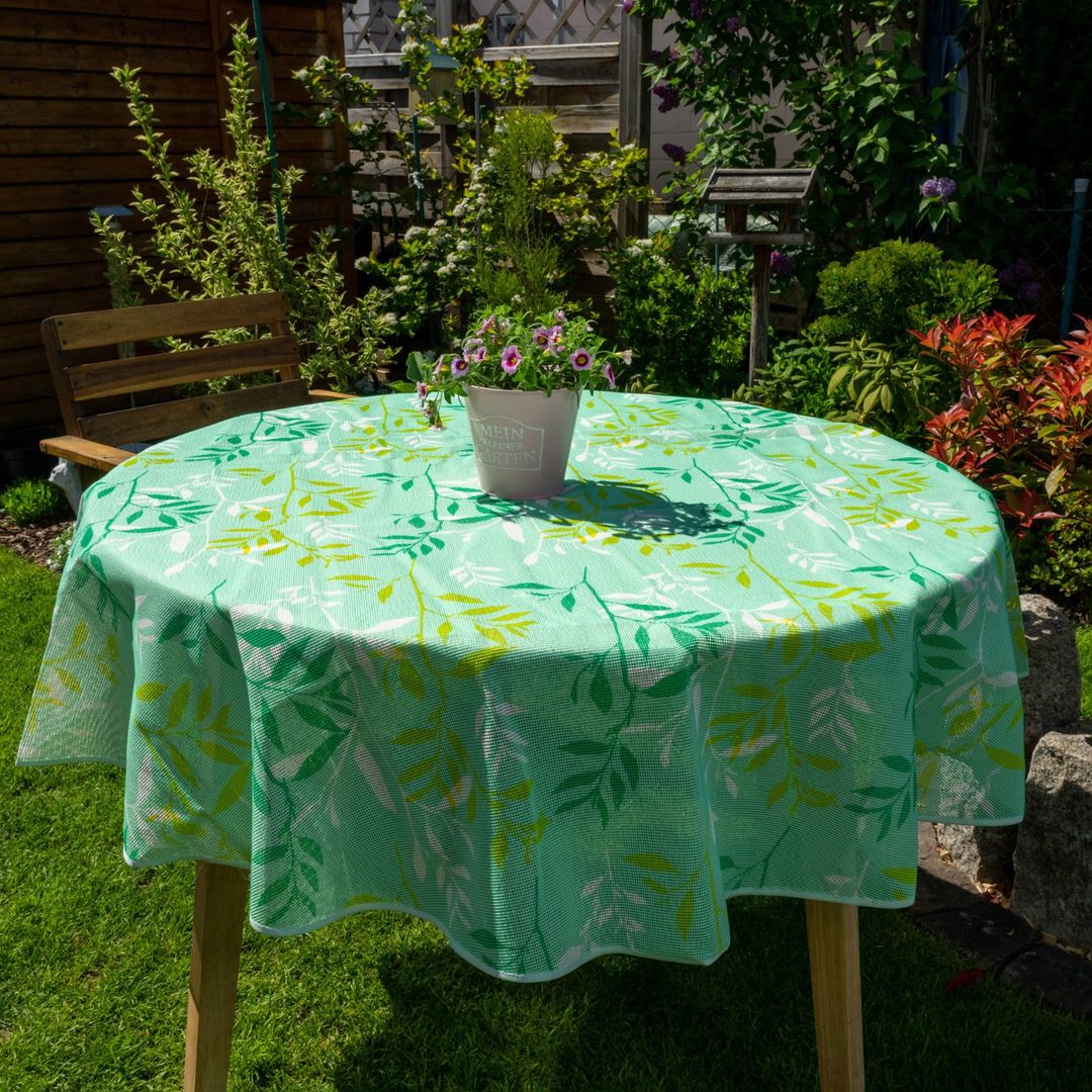 laro Gartentischdecke Wetterfest Rutschfest Rund
