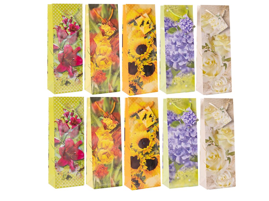 Laro Flaschentüten Blumen 10/20/40 Stk - Kreative Verpackung für besondere Momente