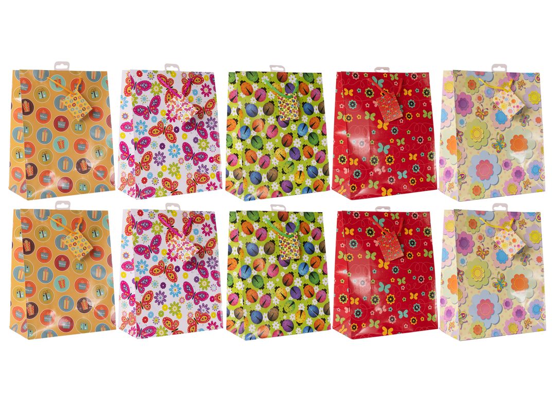 Laro Geschenktüten Large Bunt Tiere Large 10-100 Stk - Kreative Verpackung für besondere Momente