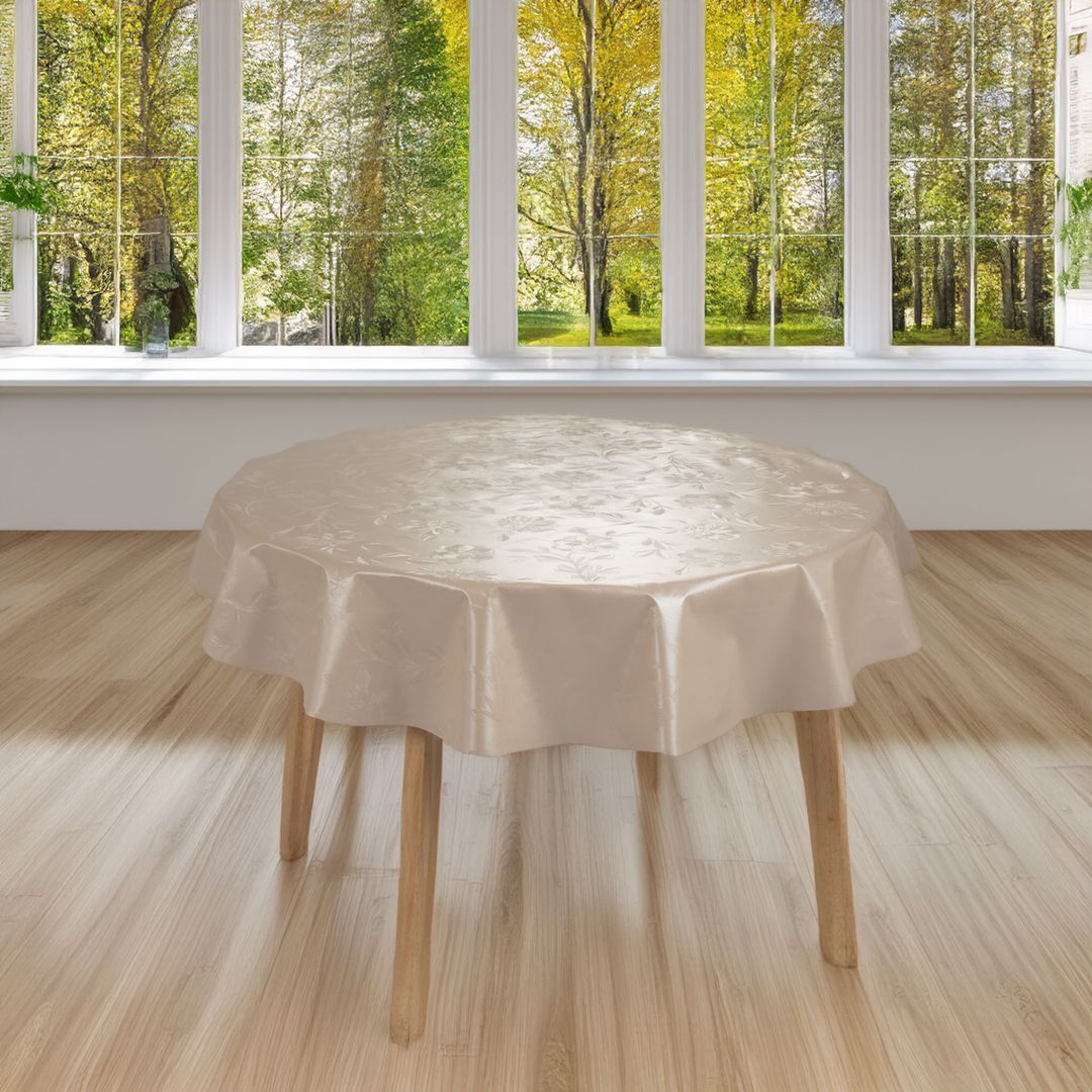 Laro rund 140 cm wachstuchtischdecke Tischdecke abwaschbar pvc
