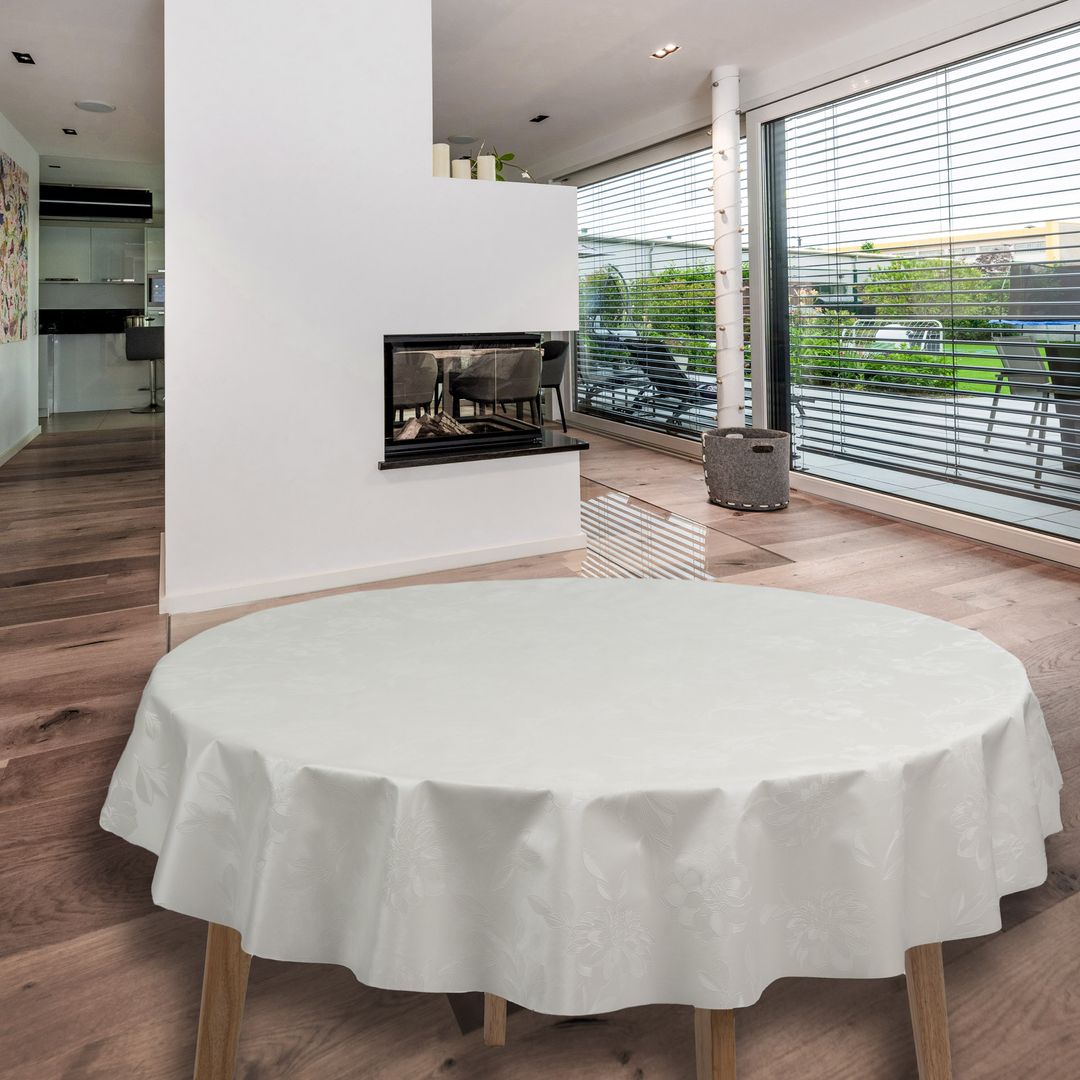 Laro rund 140 cm wachstuchtischdecke Tischdecke abwaschbar pvc