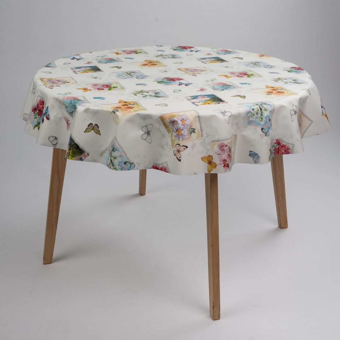 Wachstuch-Tischdecken Farfalle Rund 140cm