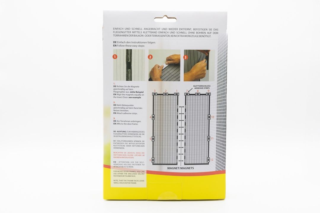 Laro Magnet Türfliegengitter Schwarz 2/5/10 Stk 100x210cm Insekten/Pollenschutz
