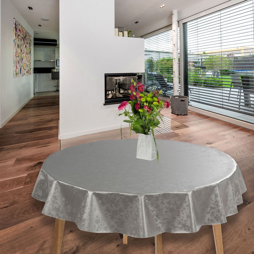 Laro rund 140 cm wachstuchtischdecke Tischdecke abwaschbar pvc