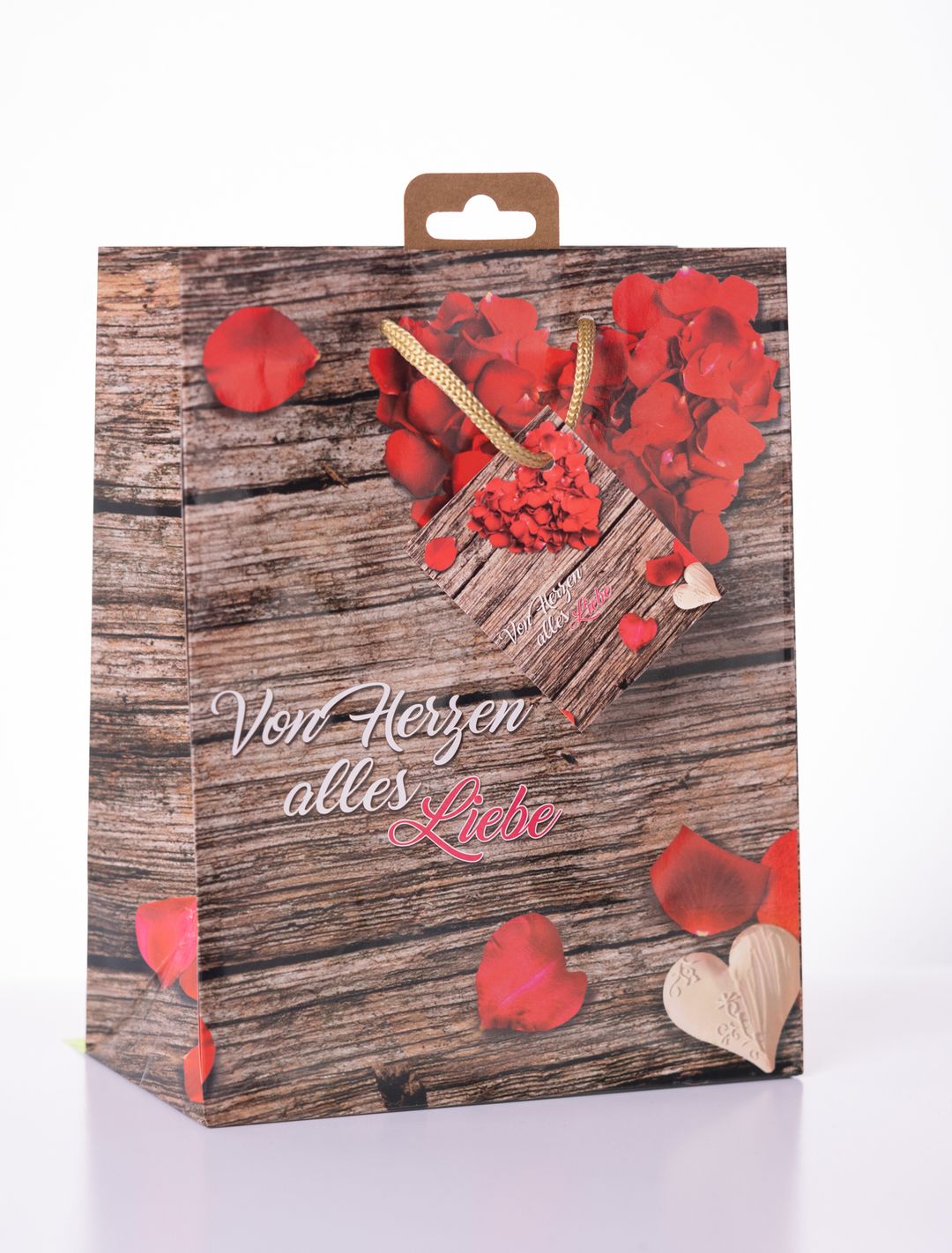 Laro Geschenktüten Medium Glück Rustikal Medium 10-100 Stk - Kreative Verpackung für besondere Momente