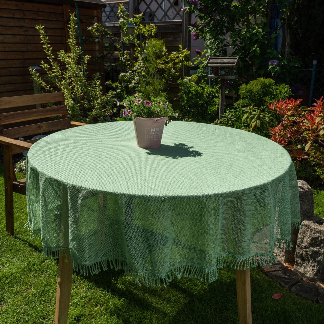 laro Gartentischdecke Wetterfest Rutschfest Rund
