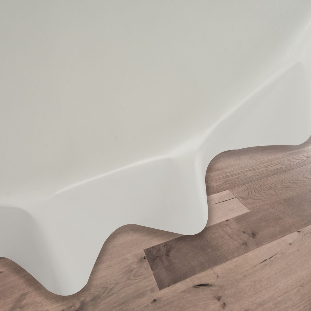 laro Rund 140 cm Wachstuchtischdecke Tischdecke Abwaschbar PVC Hochglanz Weiß Rund 140cm