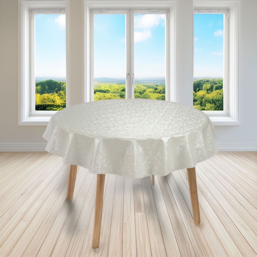 Laro rund 140 cm wachstuchtischdecke Tischdecke abwaschbar pvc