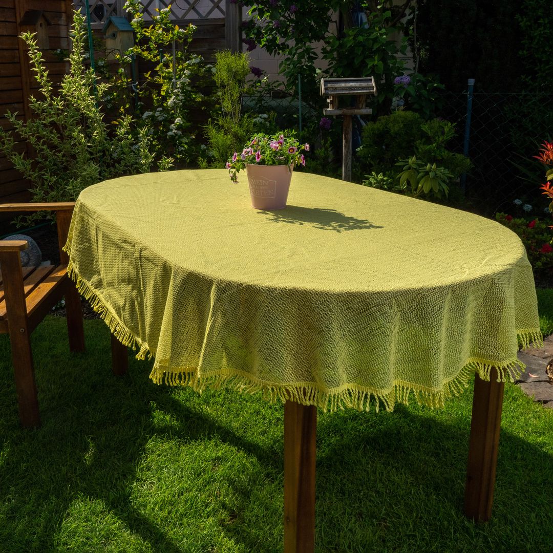 laro Gartentischdecke Wetterfest Rutschfest Oval