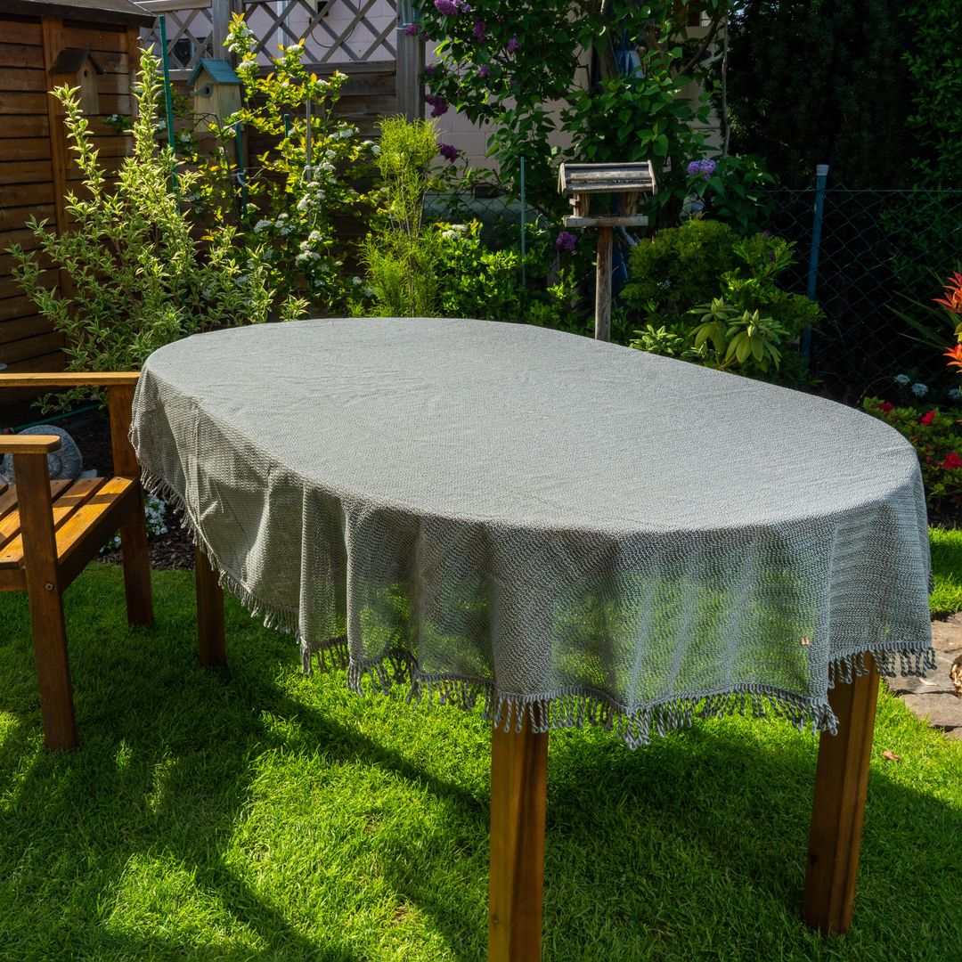 laro Gartentischdecke Wetterfest Rutschfest Oval