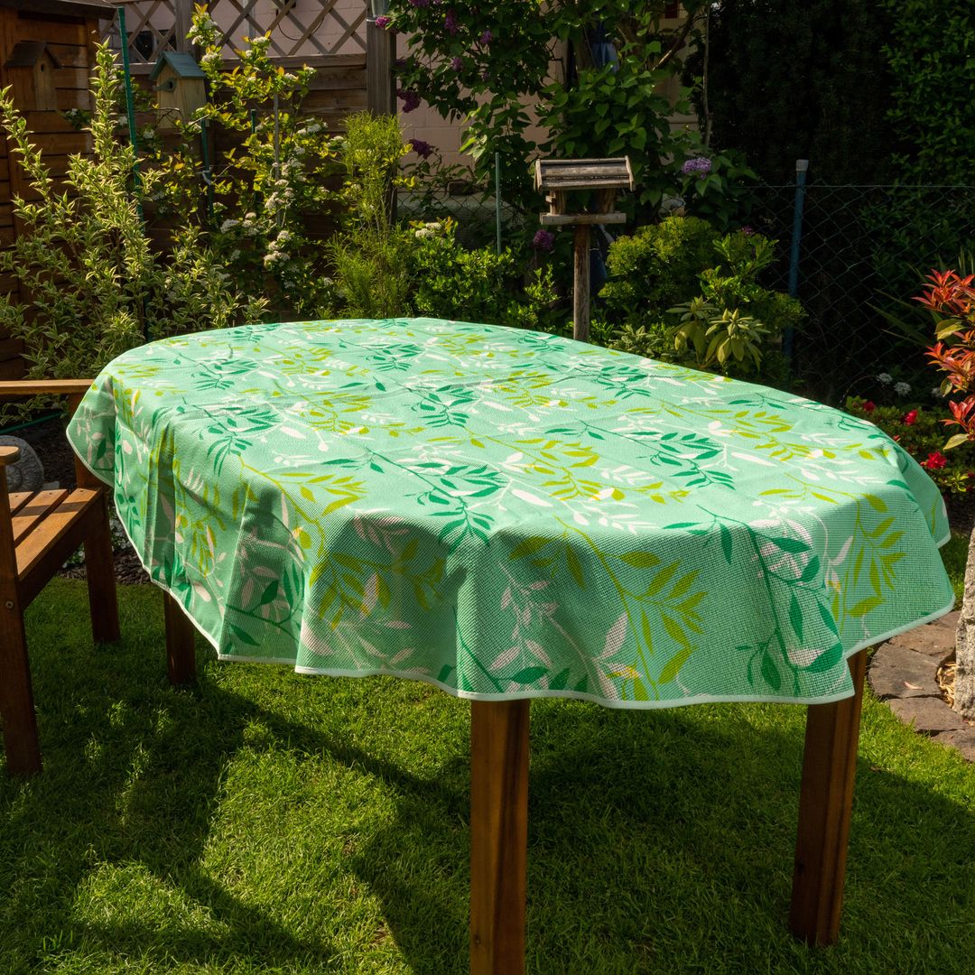 laro Gartentischdecke Wetterfest Rutschfest Oval