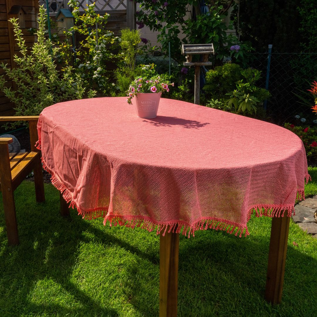 laro Gartentischdecke Wetterfest Rutschfest Oval