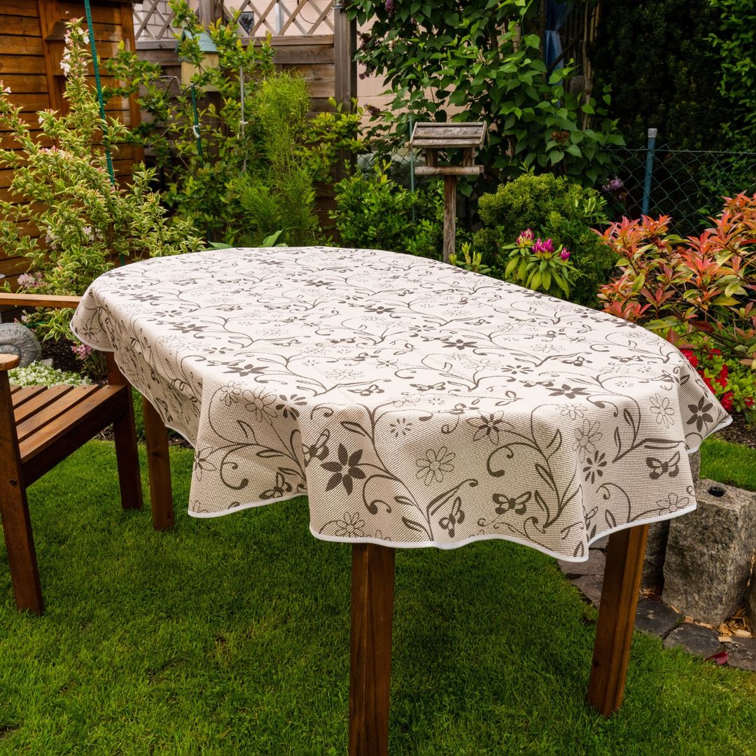 laro Gartentischdecke Wetterfest Rutschfest Oval