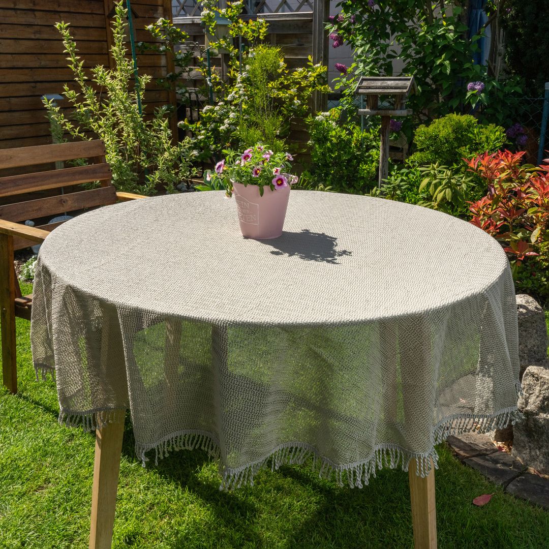 laro Gartentischdecke Wetterfest Rutschfest Rund