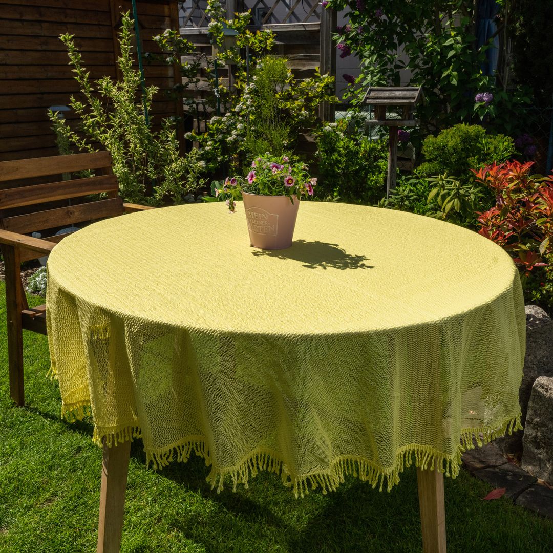 laro Gartentischdecke Wetterfest Rutschfest Rund