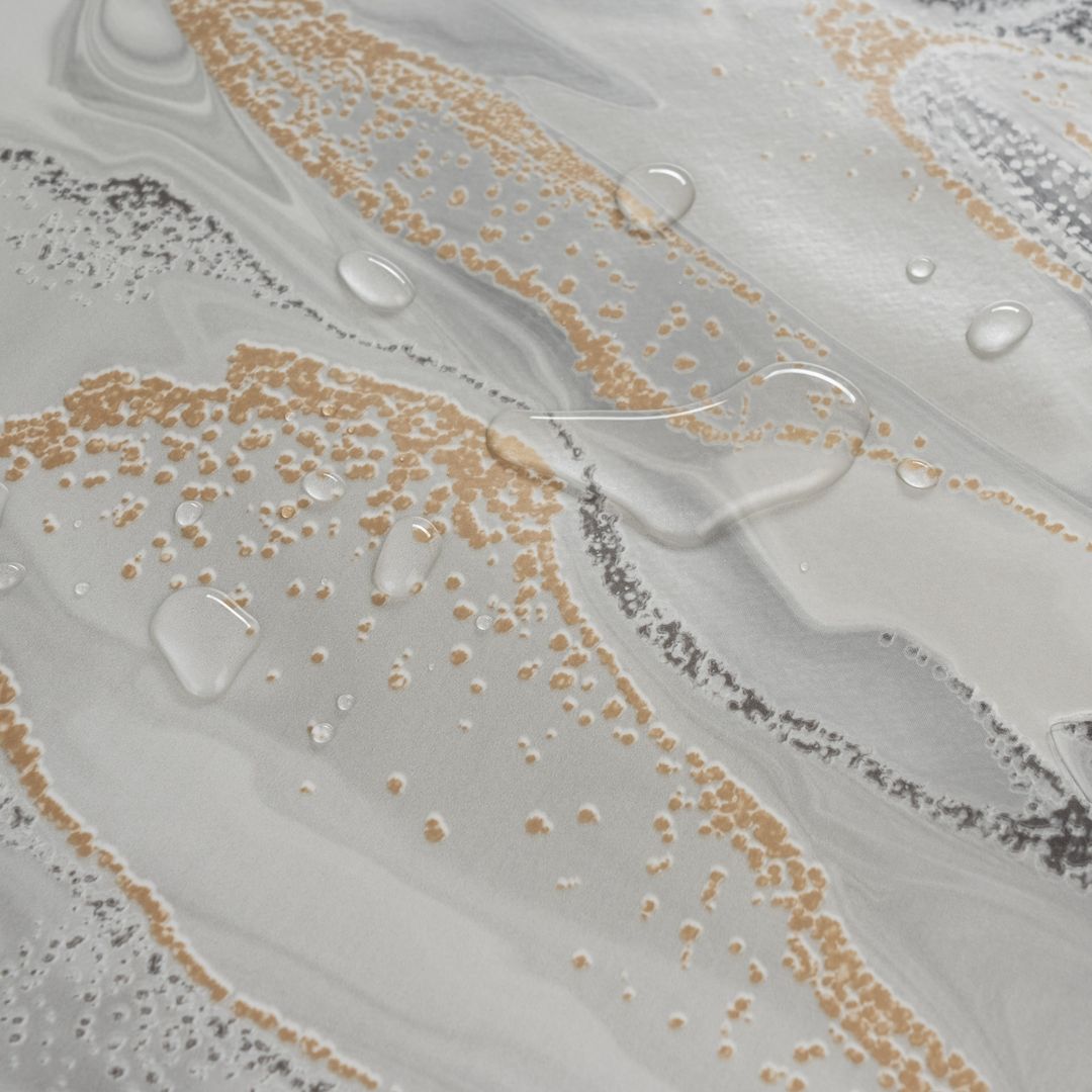 Wachstuch-Tischdecken Sahara Grau Rund 140cm