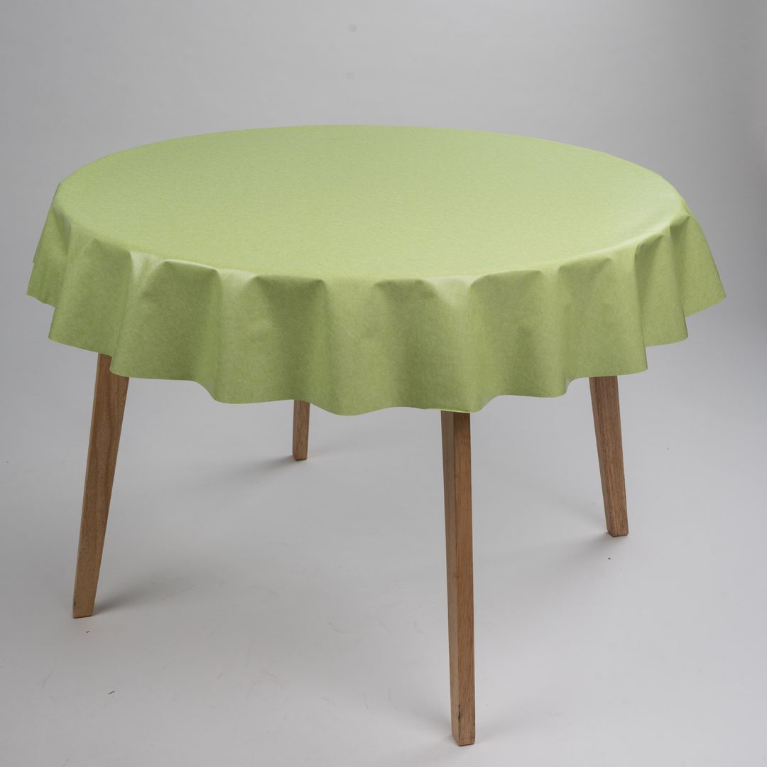 Wachstuch-Tischdecken Uni Grün Rund 140cm