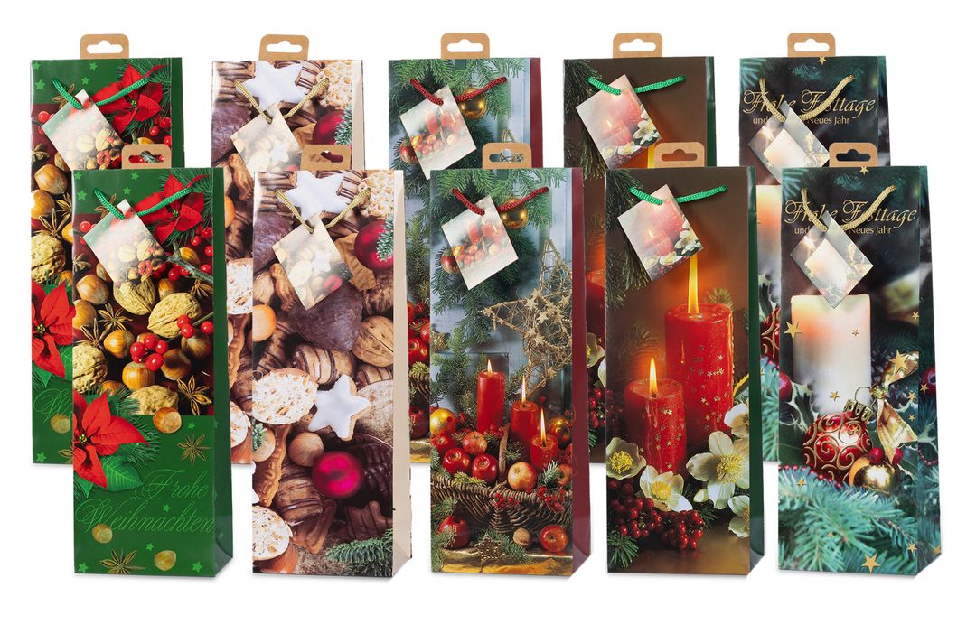 Laro Premium Geschenktaschen Geschenktüten Weihnachten 10/20/40/100 stk