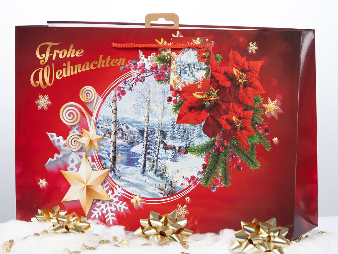 Laro Premium Geschenktaschen Geschenktüten Weihnachten 10/20/40/100stk Mini