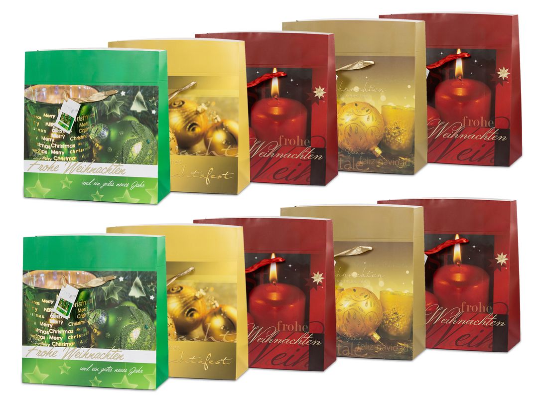 Laro Premium Geschenktaschen Geschenktüten Weihnachten 10/20/40/100stk Large