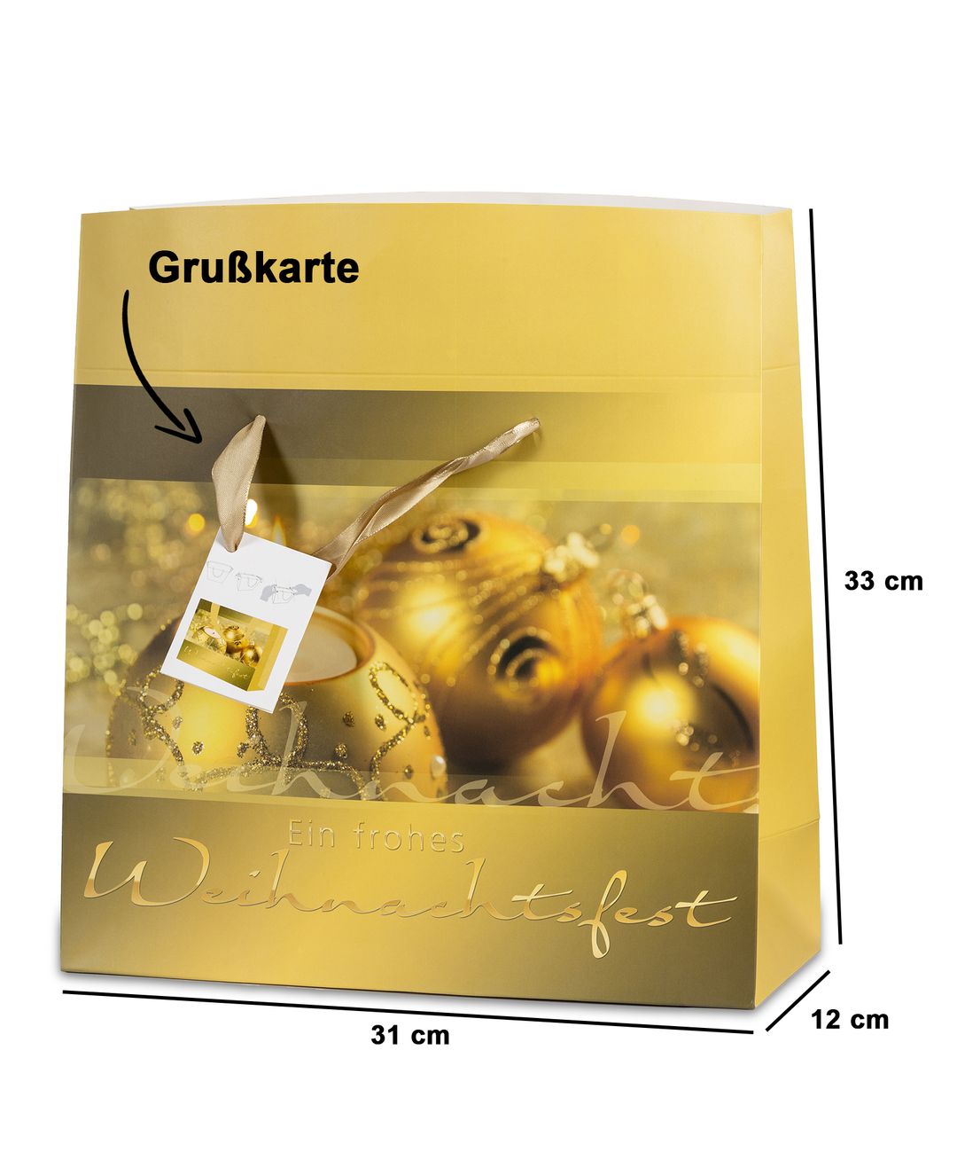 Laro Premium Geschenktaschen Geschenktüten Weihnachten 10/20/40/100stk Large