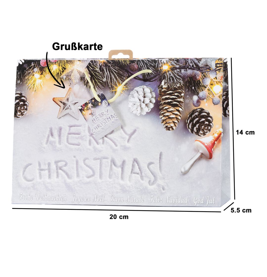 Laro Premium Geschenktaschen Geschenktüten Weihnachten 10/20/40/100stk Mini