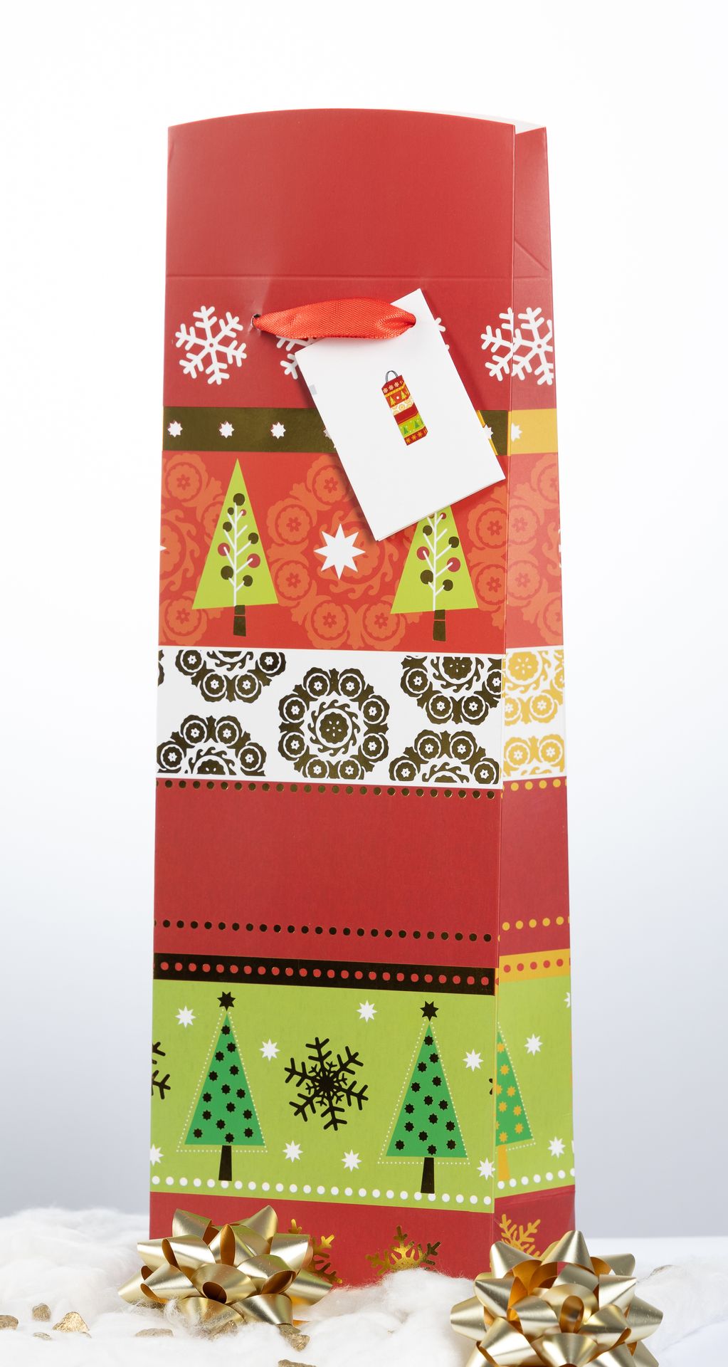 Laro Premium Weinflaschentüten Geschenktüten Weihnachten 10/20/40/100stk Large