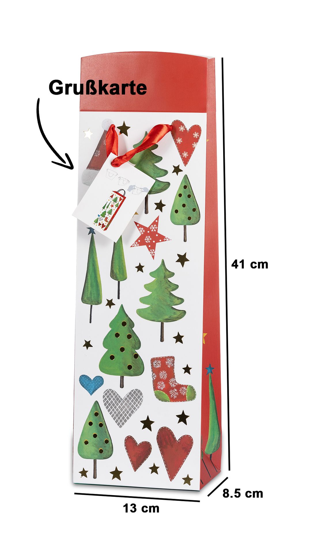 Laro Premium Weinflaschentüten Geschenktüten Weihnachten 10/20/40/100stk Large