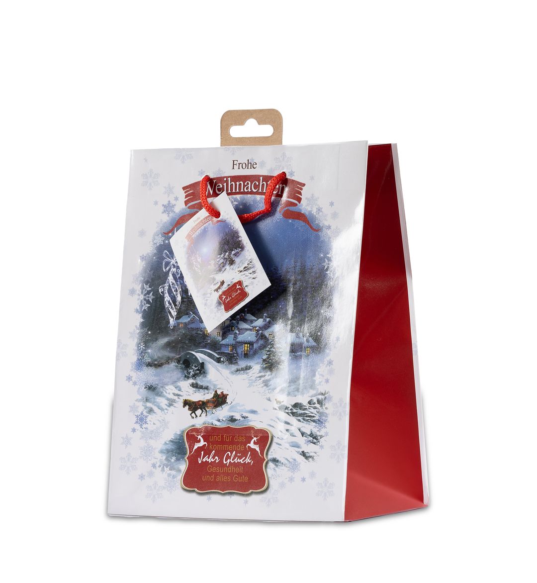 Laro Premium Line Geschenktüten Weihnachten/Schnee/Winter Medium 10/20/40/100stk H22,5x B17,5x T10 cm