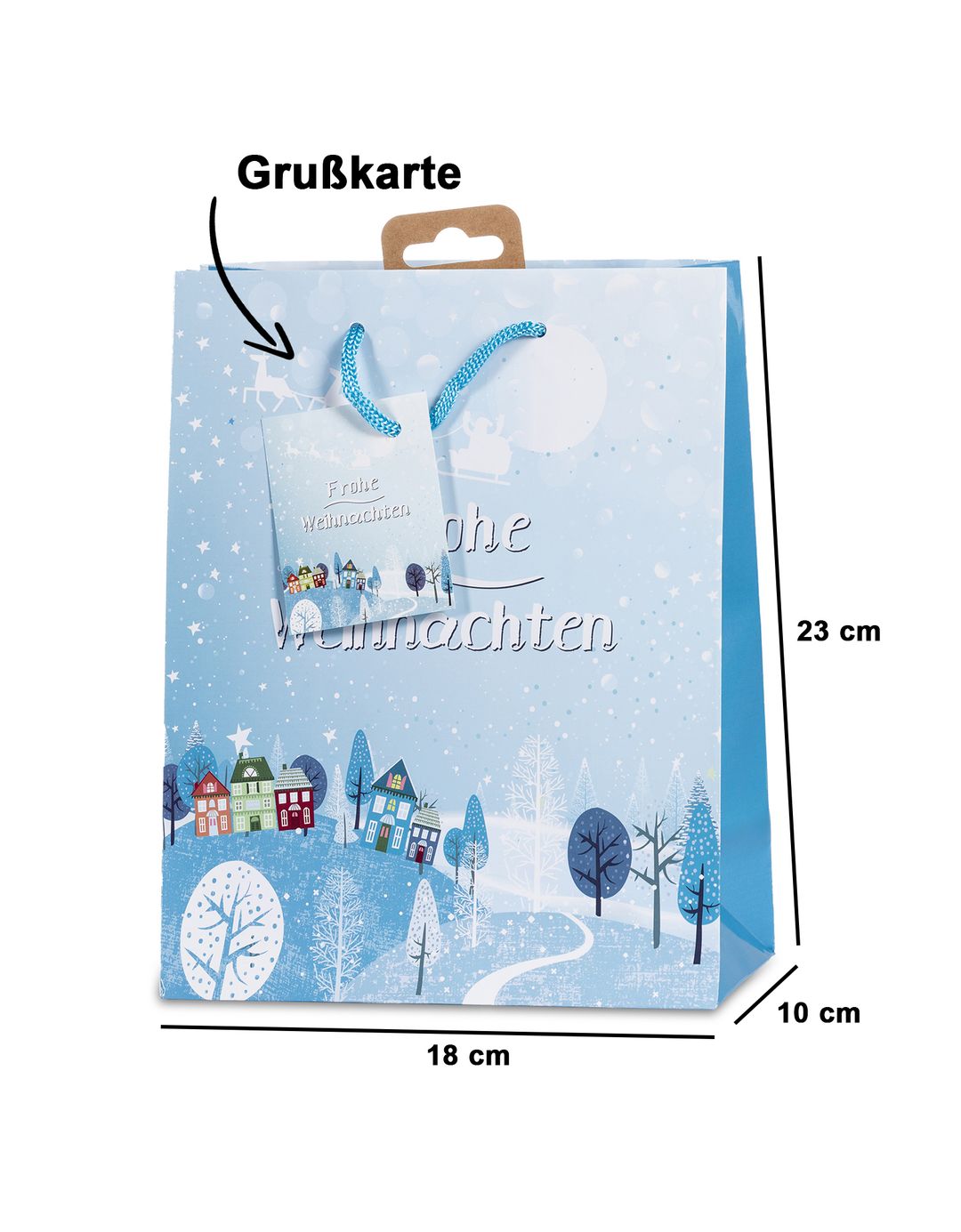 Laro Premium Geschenktaschen Geschenktüten Weihnachten 10/20/40/100stk Medium