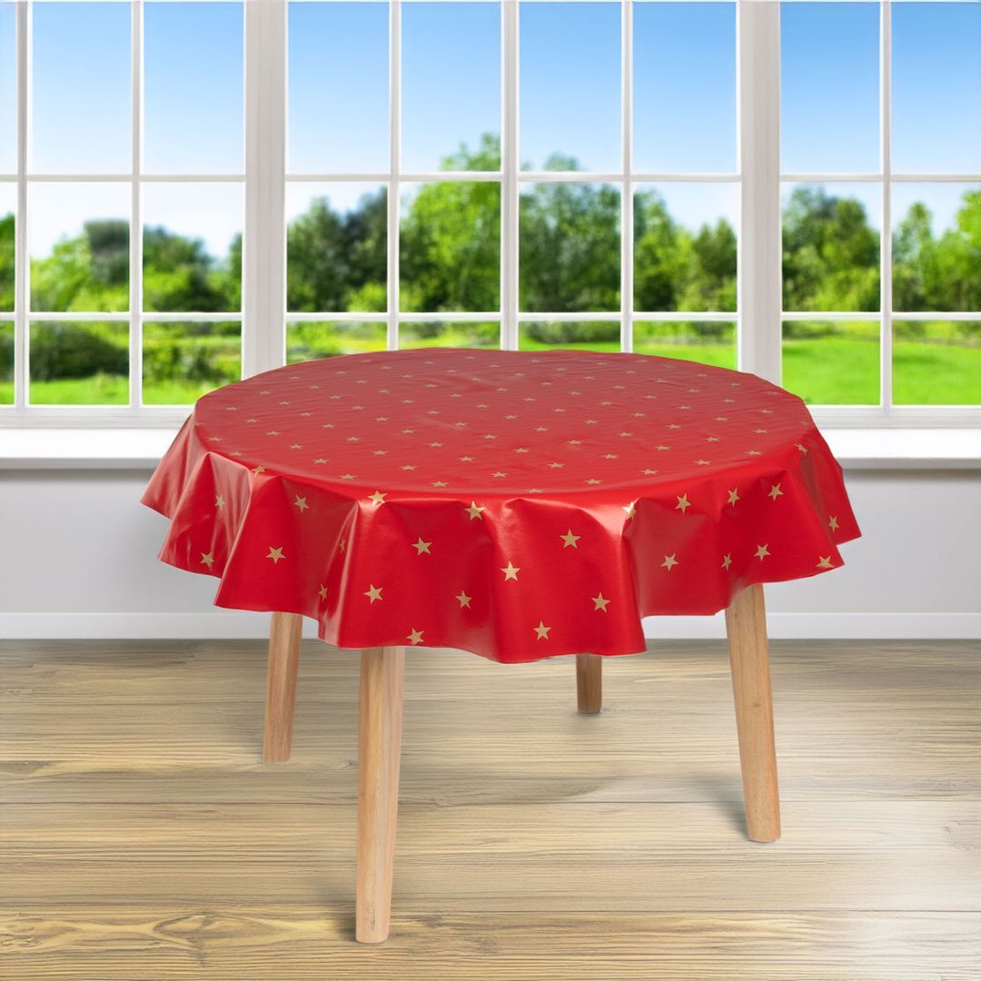 Laro rund 140 cm wachstuchtischdecke Tischdecke abwaschbar pvc