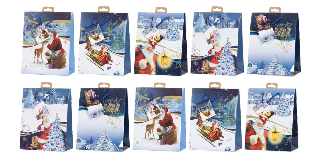 Laro Premium Geschenktaschen Geschenktüten Weihnachten 10/20/40/100stk Medium