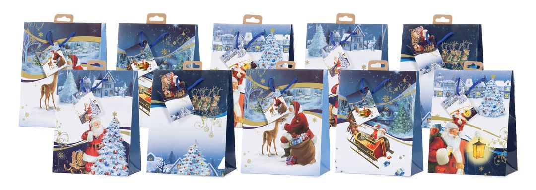 Laro Premium Geschenktaschen Geschenktüten Weihnachten 10/20/40/100stk Medium