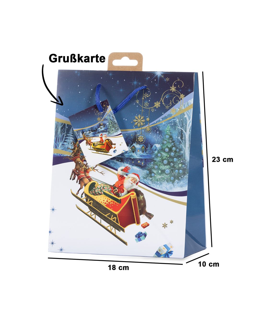 Laro Premium Geschenktaschen Geschenktüten Weihnachten 10/20/40/100stk Medium