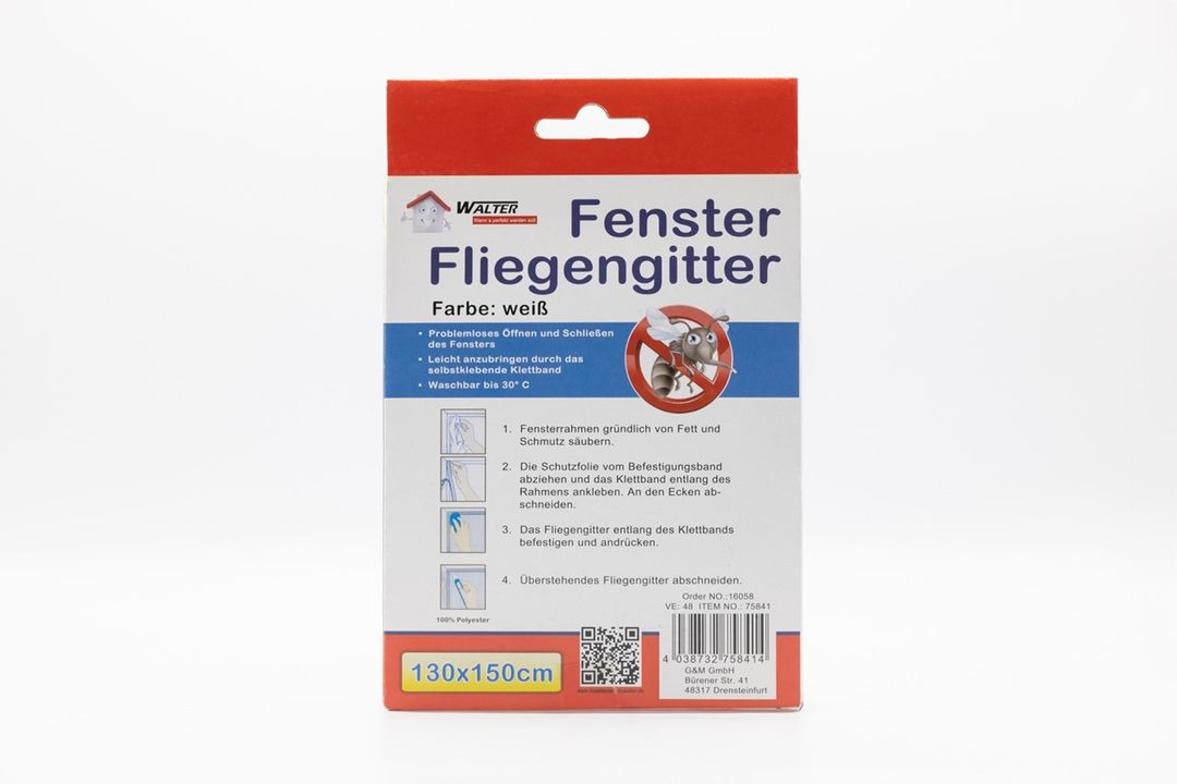 Laro Fenster Fliegengitter weiß 8/16/24/48/72/96 Stk Insektenschutz/Pollenschutz ohne bohren