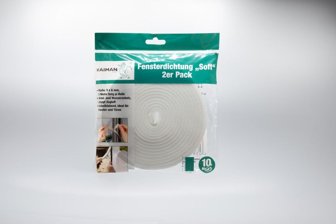 Laro Türdichtung Weiß 9x6mm 4x10m/8x10m/16x10m Selbstklebendes Profil