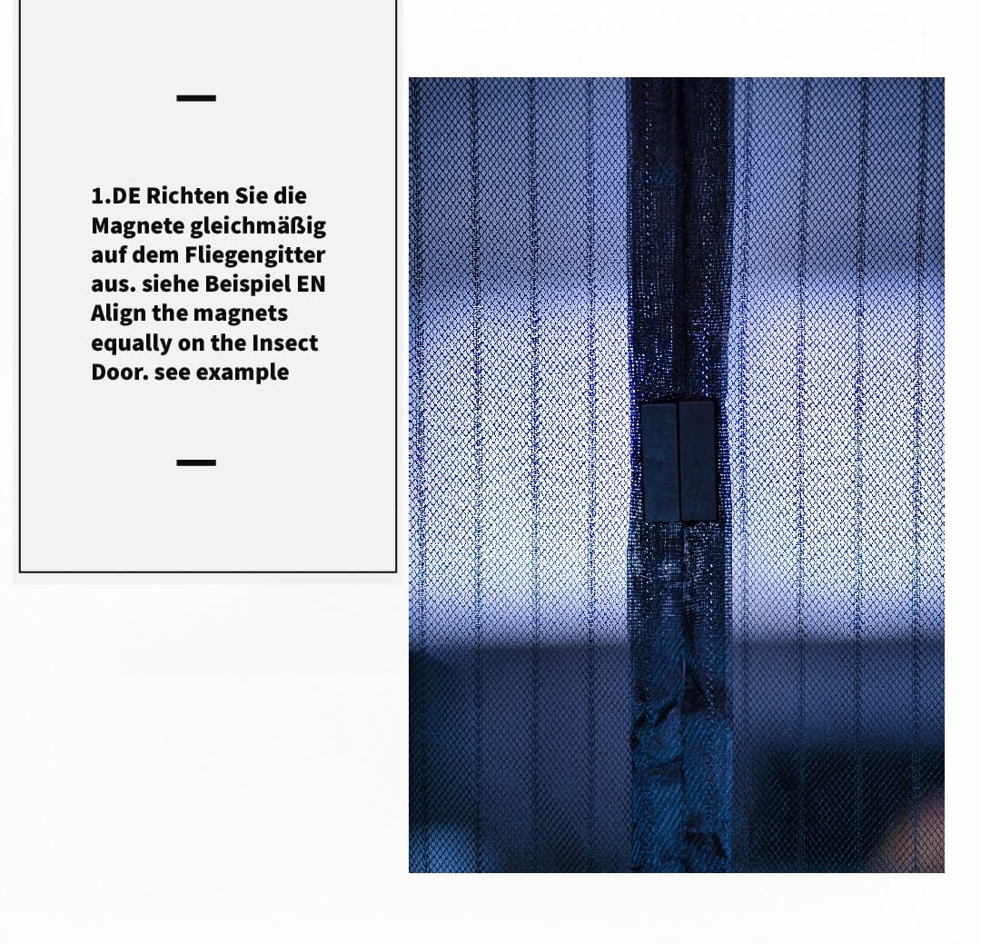Laro Magnet Fliegengitter Tür 100x210, kein Bohren, Insektenschutz, Magnetisches Moskitonetz, Automatisches schließen Vorhang für Balkontür, Terrassentür, Wohn/Schlafzimmer-Schwarz