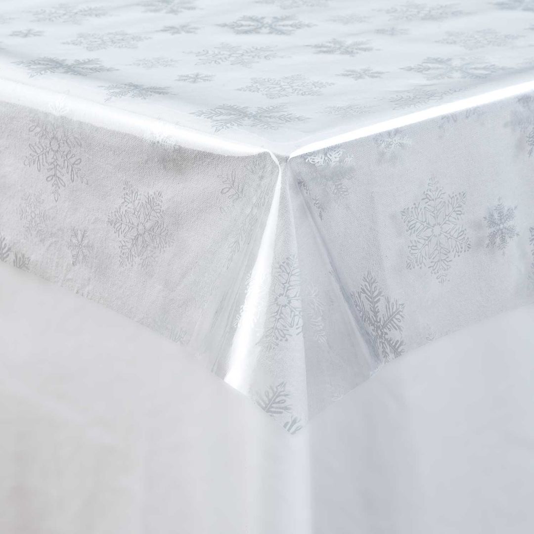Wachstuch-Tischdecken Folie Transparent. Blumen rechteckig