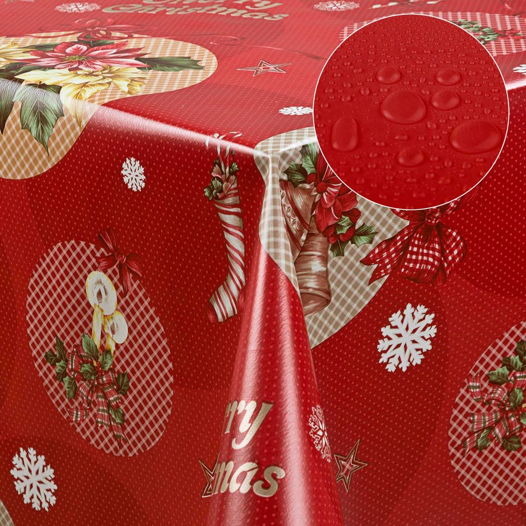 Wachstuch-Tischdecken Weihnachtsglocke Stern rechteckig