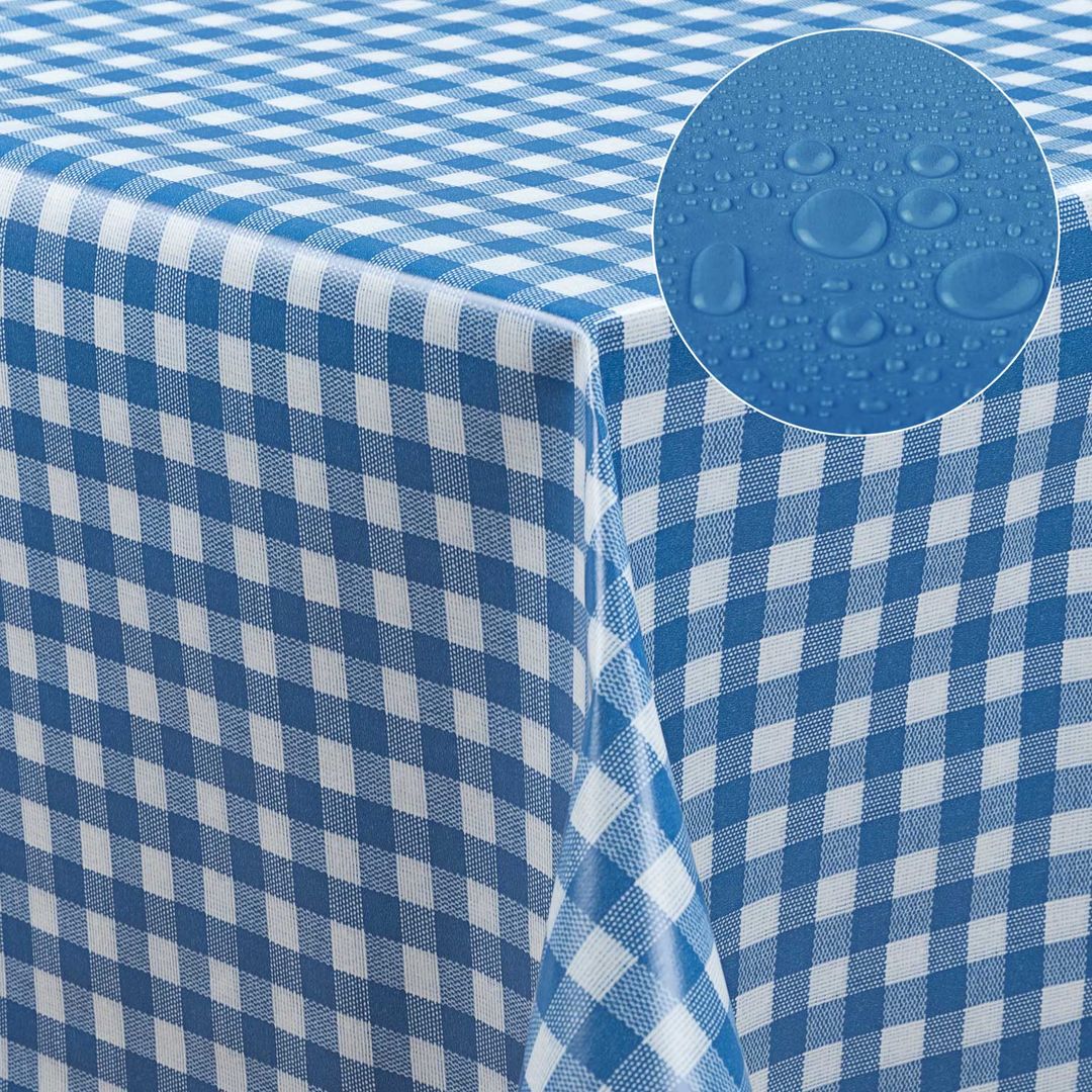 Wachstuch-Tischdecken Bavaria Blau rechteckig