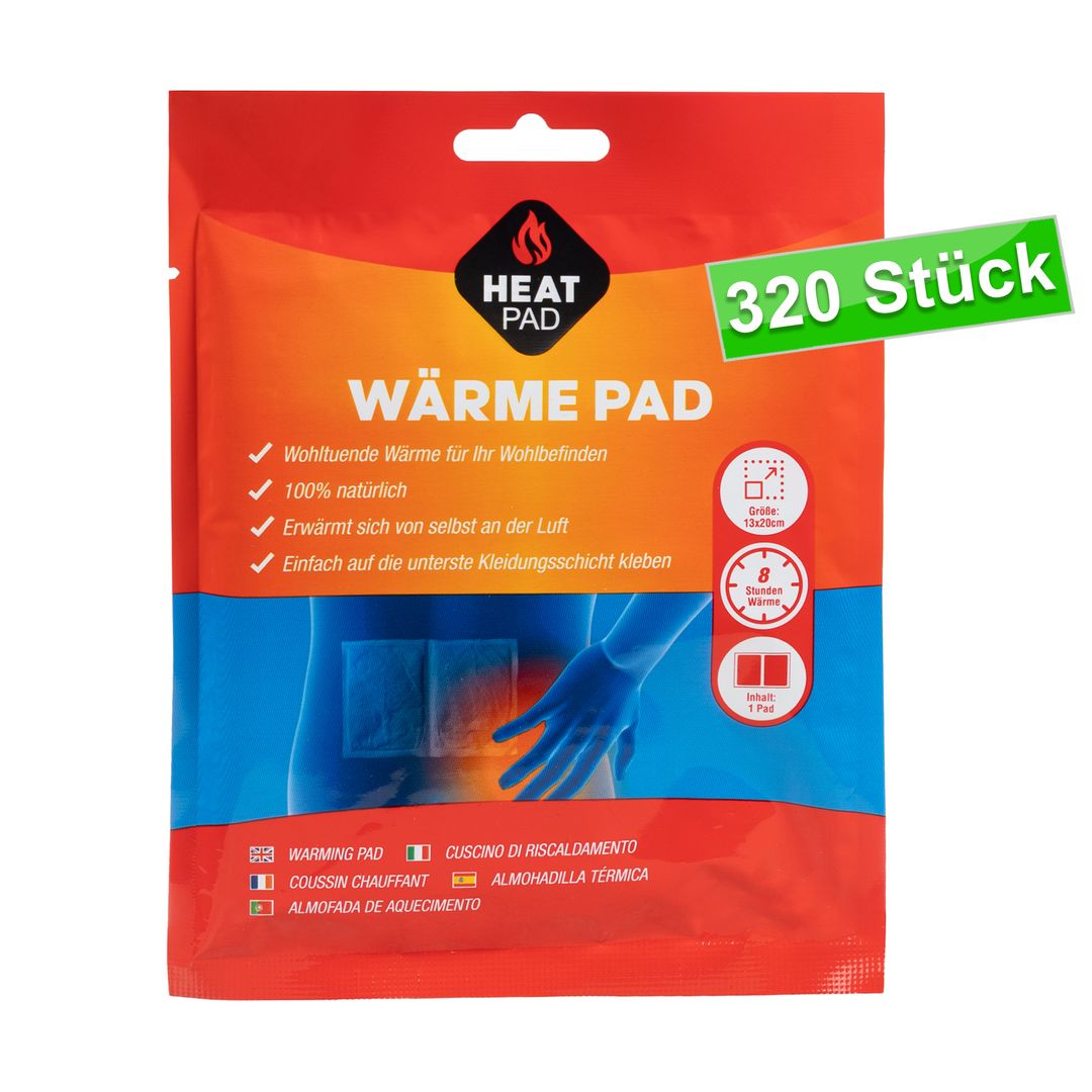 LARO XXL Wärmepflaster 320 Stk – 8 h Wärme für Rücken & Muskeln