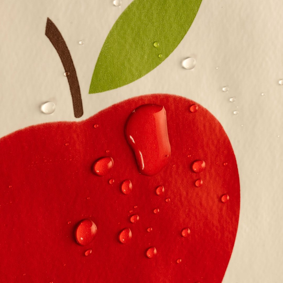Wachstuch-Tischdecken Mela Apfel. rot rechteckig