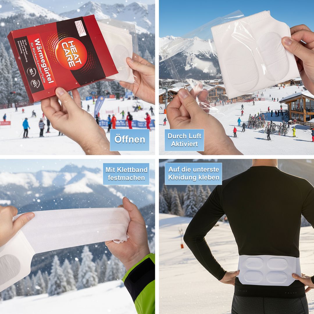 LARO Wärmegürtel 6 Stk S-XL – 10 h Wärme für Rücken & Bauch