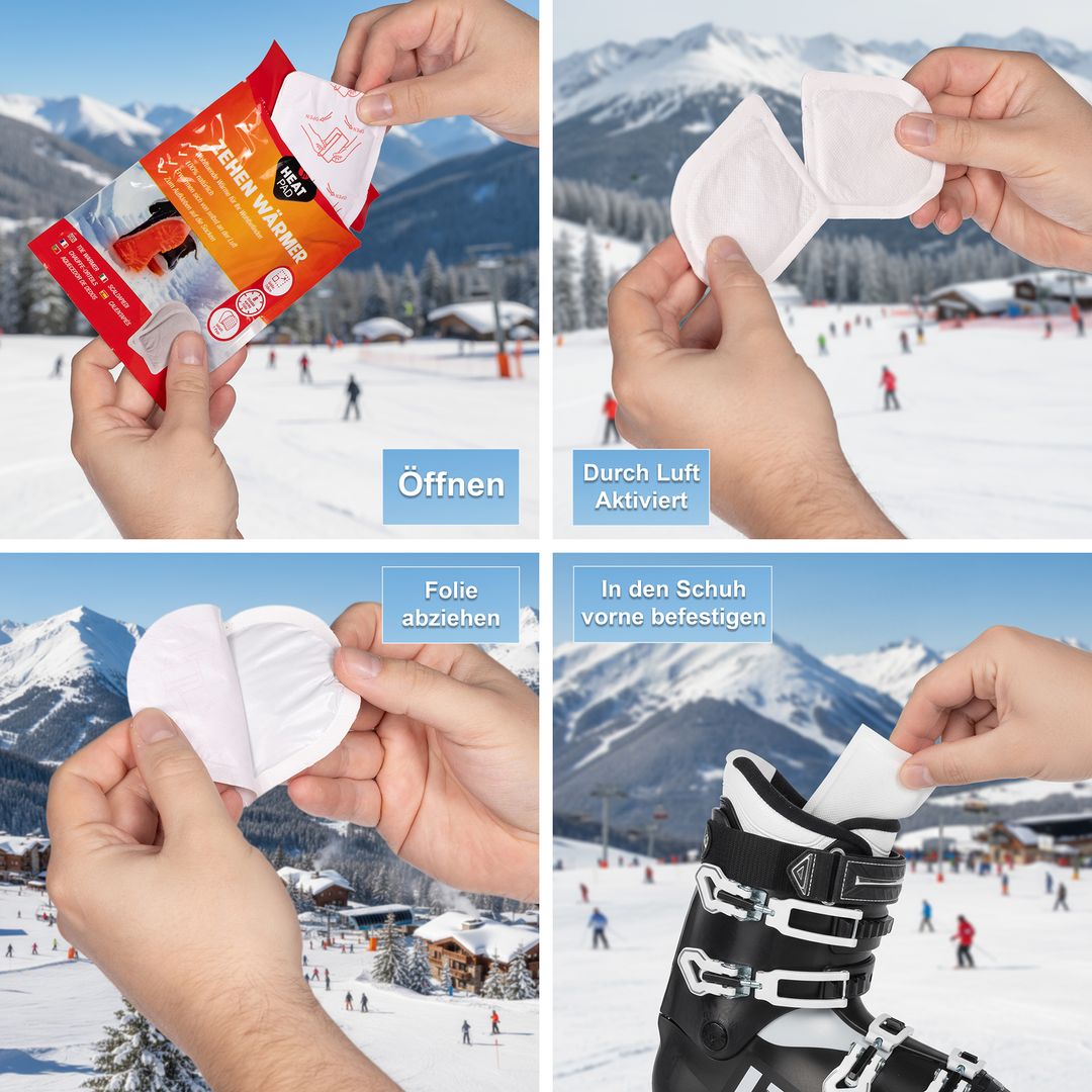 LARO Zehenwärmer 80 Paar – 8 h Wärme für Füße & Schuhe