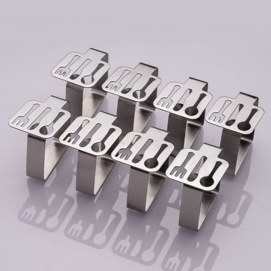 Laro 8-192 Stück Premium Qualität Tischtuchklammern Edelstahl, Tischdeckenklammer Tischabdeckungsklemmen Tischdecke Tischdeckenhalter Clips Tischtuch Clips – Silber
