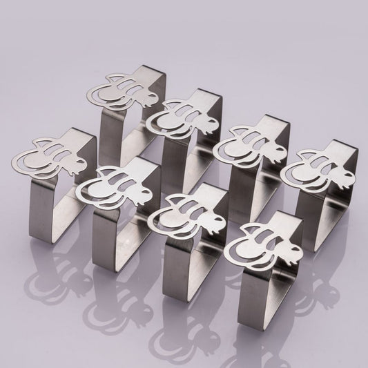 Laro 8-192 Stück Premium Qualität Tischtuchklammern Edelstahl, Tischdeckenklammer Tischabdeckungsklemmen Tischdecke Tischdeckenhalter Clips Tischtuch Clips – Silber