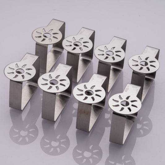 Laro 8-192 Stück Premium Qualität Tischtuchklammern Edelstahl, Tischdeckenklammer Tischabdeckungsklemmen Tischdecke Tischdeckenhalter Clips Tischtuch Clips – Silber