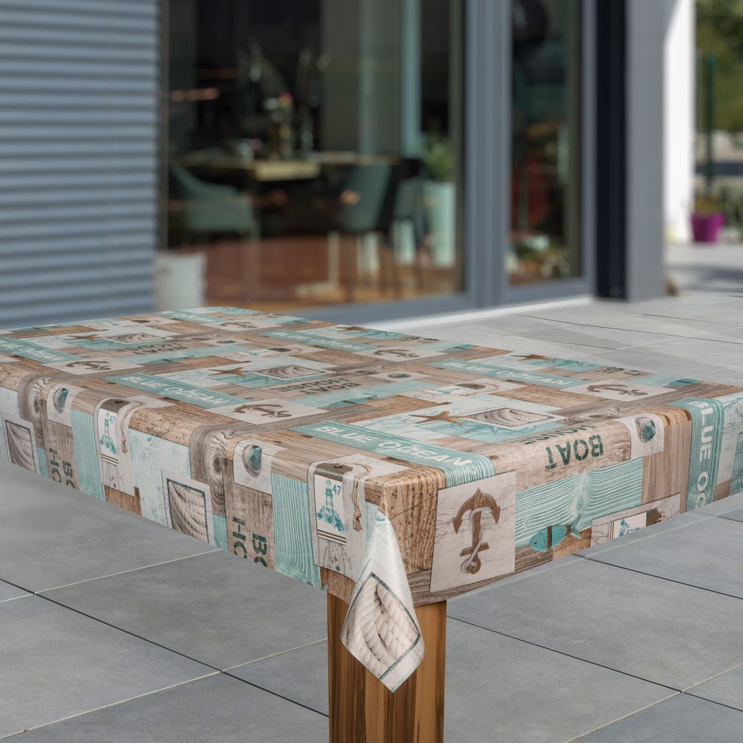 Wachstuch-Tischdecken Anker Boot Ozean Maritim rechteckig